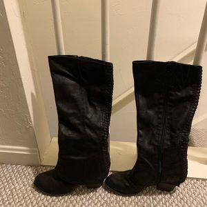 Fergalicious tall black boots